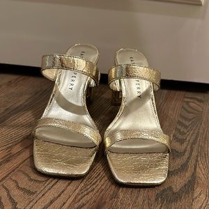 Gold heeled sandals
